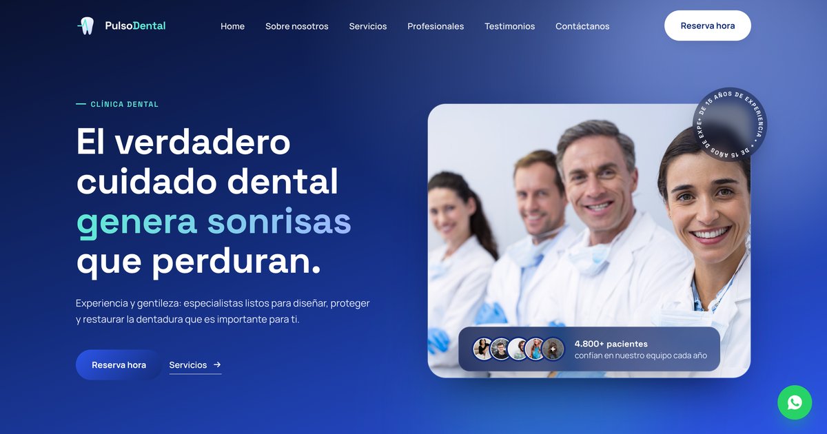 Landing page de Pulso Dental